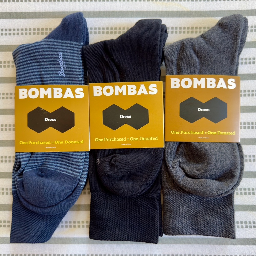 Bombas Men's Calf-Length Dress Socks (3 pack)